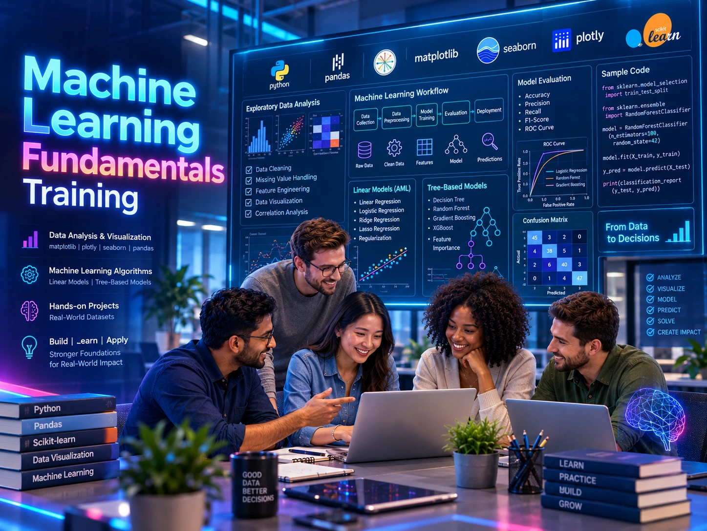 Machine Learning Fundamentals training in pandas, seaborn and scikit-learn at Wisen IT Solutions, Chennai, India