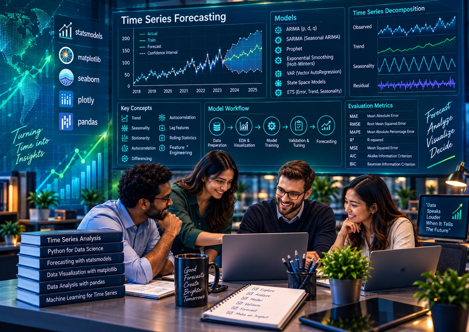 Machine Learning Time Series training with statsmodels at Wisen IT Solutions, Chennai, India